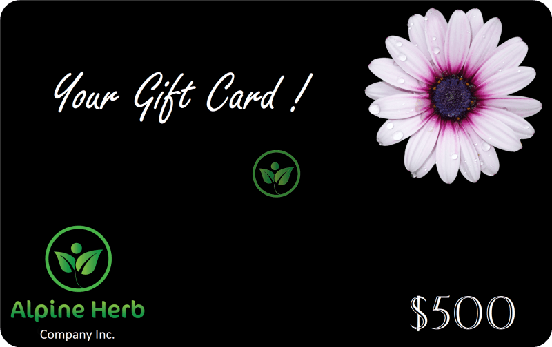 Gift Card - Alpine Herb Company Inc $500.00 Cards