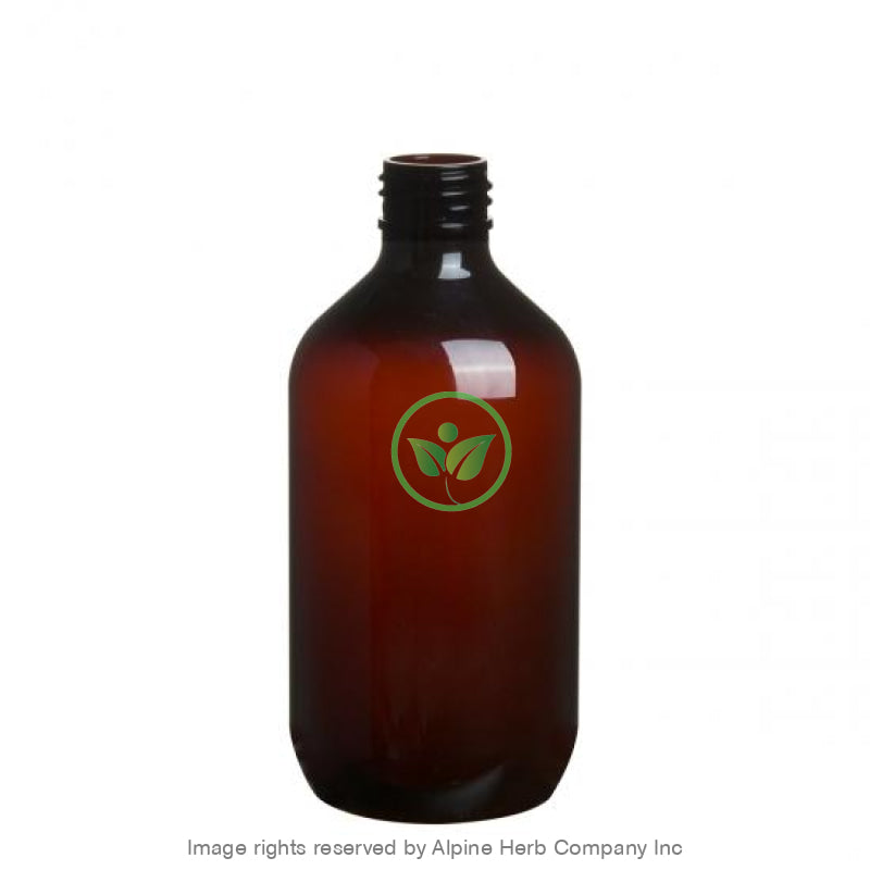 PET (Plastic) Bottle with Cap - 500ml Amber, 28/400 - Alpine Herb Company Inc.